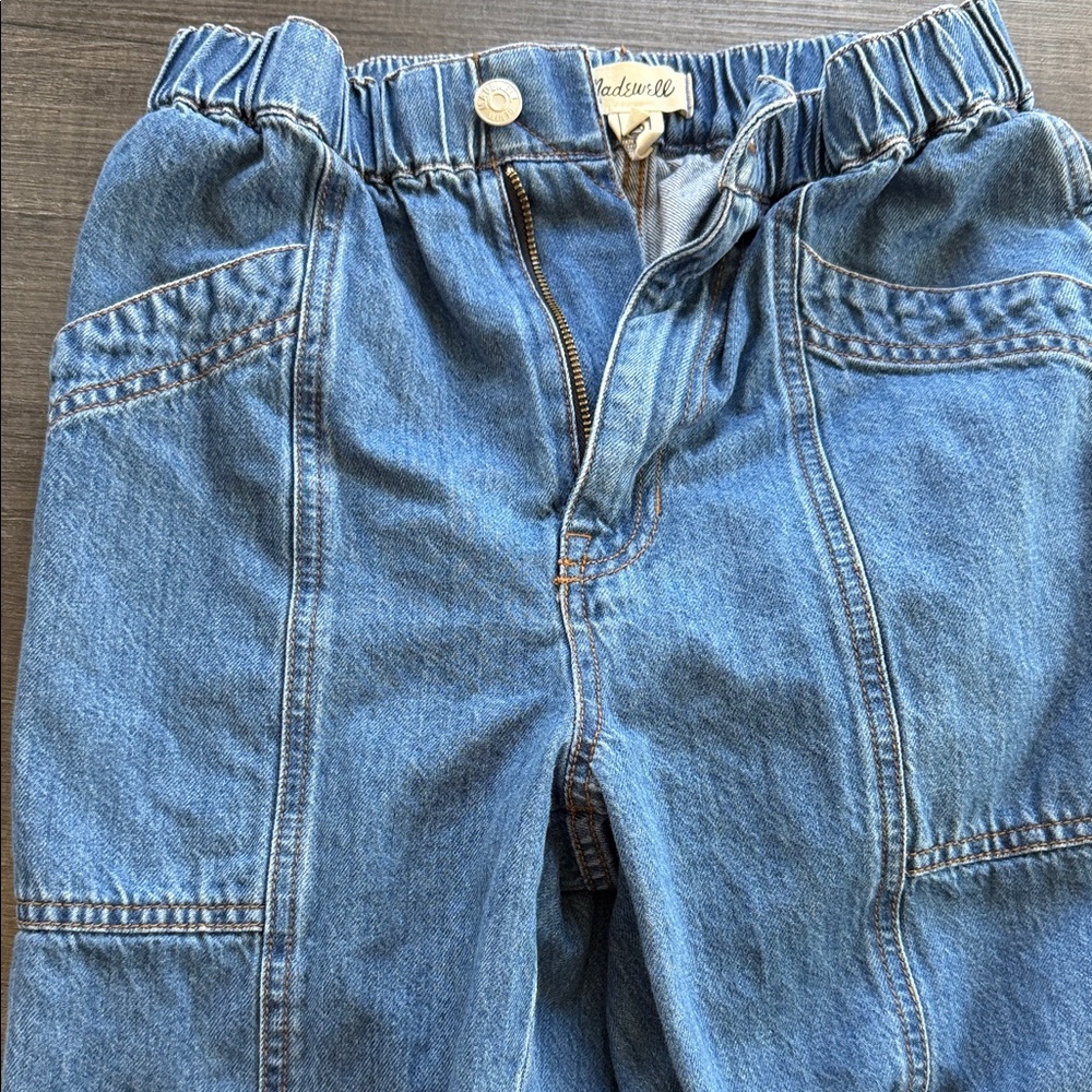Madewell Blue Elastic Waist Denim Jeans